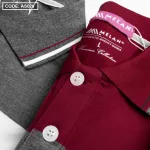 Áo Polo Nam AS026 Sọc Ngang Có Túi, Thun Cotton Size L-XL-XXL