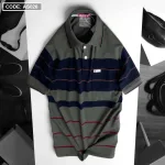 Áo Polo Nam AS026 Sọc Ngang Có Túi, Thun Cotton Size L-XL-XXL