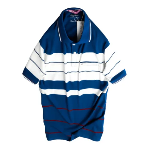 Áo Polo Nam AS026 Sọc Ngang Có Túi, Thun Cotton Size L-XL-XXL