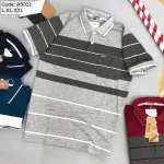 Áo Polo Nam AS026 Sọc Ngang Có Túi, Thun Cotton Size L-XL-XXL