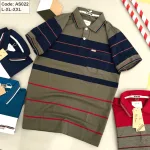 Áo Polo Nam AS026 Sọc Ngang Có Túi, Thun Cotton Size L-XL-XXL