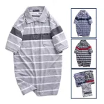 Nguồn hàng sỉ áo Thun Sọc Nam Melan Cổ Bẻ Có Túi Thun Cotton