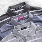 Nguồn hàng sỉ áo Thun Sọc Nam Melan Cổ Bẻ Có Túi Thun Cotton