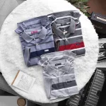 Nguồn hàng sỉ áo Thun Sọc Nam Melan Cổ Bẻ Có Túi Thun Cotton