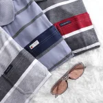 Nguồn hàng sỉ áo Thun Sọc Nam Melan Cổ Bẻ Có Túi Thun Cotton