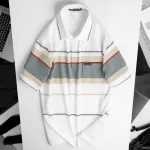 Áo Thun Nam Trung Niên Sọc Cổ Bẻ Có Túi Cotton Cao Cấp Size 3X