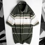 Áo Thun Nam Trung Niên Sọc Cổ Bẻ Có Túi Cotton Cao Cấp Size 3X