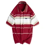 Áo Thun Nam Trung Niên Sọc Cổ Bẻ Có Túi Cotton Cao Cấp Size 3X