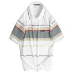 Áo Thun Nam Trung Niên Sọc Cổ Bẻ Có Túi Cotton Cao Cấp Size 3X