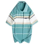 Áo Thun Nam Trung Niên Sọc Cổ Bẻ Có Túi Cotton Cao Cấp Size 3X