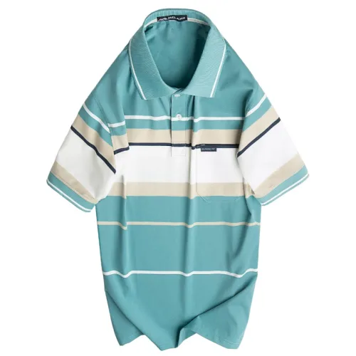 Áo Thun Nam Trung Niên Sọc Cổ Bẻ Có Túi Cotton Cao Cấp Size 3X