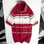 Áo Thun Nam Trung Niên Sọc Cổ Bẻ Có Túi Cotton Cao Cấp Size 3X