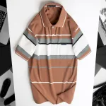 Áo Thun Nam Trung Niên Sọc Cổ Bẻ Có Túi Cotton Cao Cấp Size 3X