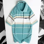 Áo Thun Nam Trung Niên Sọc Cổ Bẻ Có Túi Cotton Cao Cấp Size 3X