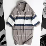Áo Thun Nam Trung Niên Sọc Cổ Bẻ Có Túi Cotton Cao Cấp Size 3X