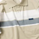 Chuyên sỉ áo Thun Sọc Nam Trung Niên Phối Sọc Màu Cổ Bẻ Có Túi Thun Cotton (Có size 3x)