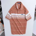 Áo thun nam trung niên sọc nhuyễn có túi, cotton size 3x