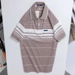 Áo thun nam trung niên sọc nhuyễn có túi, cotton size 3x
