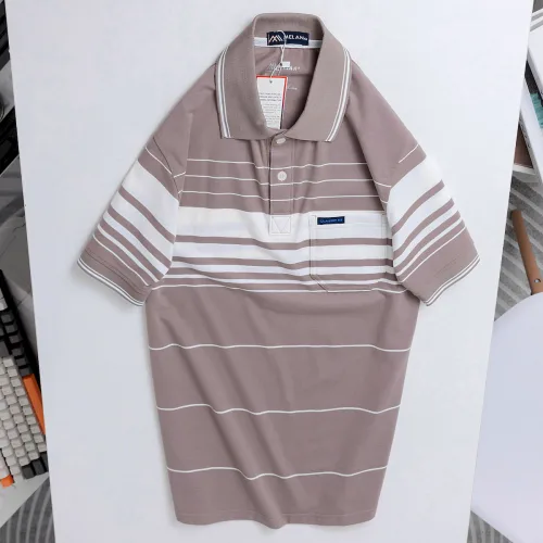 Áo thun nam trung niên sọc nhuyễn có túi, cotton size 3x