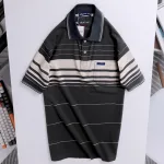 Áo thun nam trung niên sọc nhuyễn có túi, cotton size 3x