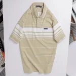 Áo thun nam trung niên sọc nhuyễn có túi, cotton size 3x