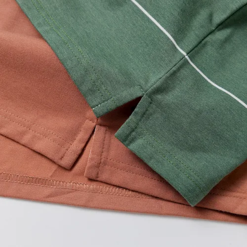 Áo thun nam trung niên sọc nhuyễn có túi, cotton size 3x