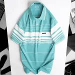 Áo thun nam trung niên sọc nhuyễn có túi, cotton size 3x