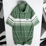 Áo thun nam trung niên sọc nhuyễn có túi, cotton size 3x