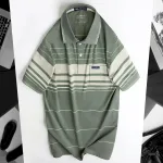 Áo thun nam trung niên sọc nhuyễn có túi, cotton size 3x