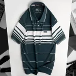 Áo thun nam trung niên sọc nhuyễn có túi, cotton size 3x