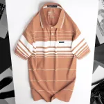 Áo thun nam trung niên sọc nhuyễn có túi, cotton size 3x