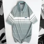 Áo thun nam trung niên sọc nhuyễn có túi, cotton size 3x