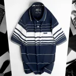 Áo thun nam trung niên sọc nhuyễn có túi, cotton size 3x