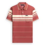 Áo thun nam trung niên sọc nhuyễn có túi, cotton size 3x