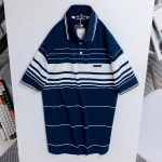 Áo thun nam trung niên sọc nhuyễn có túi, cotton size 3x