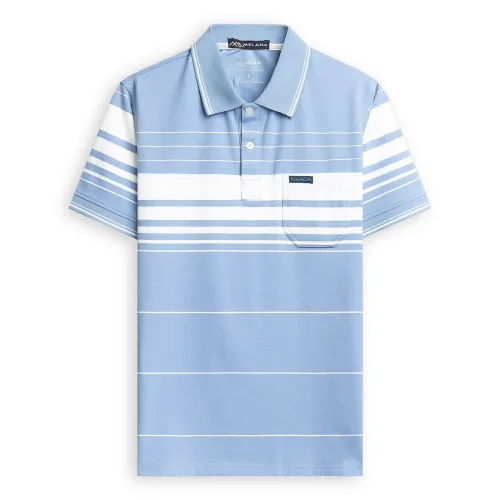 Áo thun nam trung niên sọc nhuyễn có túi, cotton size 3x