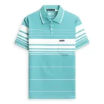 Áo thun nam trung niên sọc nhuyễn có túi, cotton size 3x