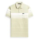 Áo thun nam trung niên sọc nhuyễn có túi, cotton size 3x