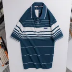 Áo thun nam trung niên sọc nhuyễn có túi, cotton size 3x