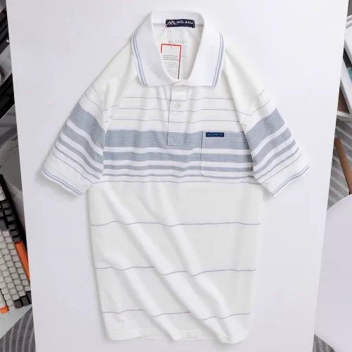 Áo thun nam trung niên sọc nhuyễn có túi, cotton size 3x