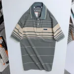 Áo thun nam trung niên sọc nhuyễn có túi, cotton size 3x