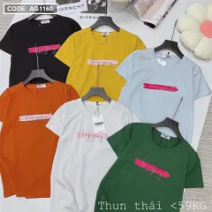 Chuyên sỉ áo thun thái nữ cổ tròn form giấu quần in chữ keep going