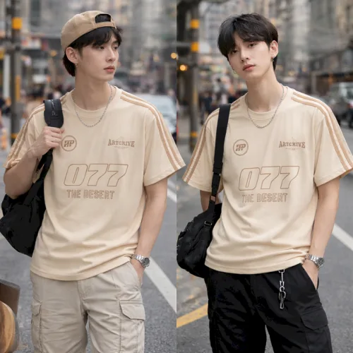 Nguồn hàng sỉ áo Thun Unisex Cổ Tròn In Số 077 The Desert Trước Áo Size 40-80kg