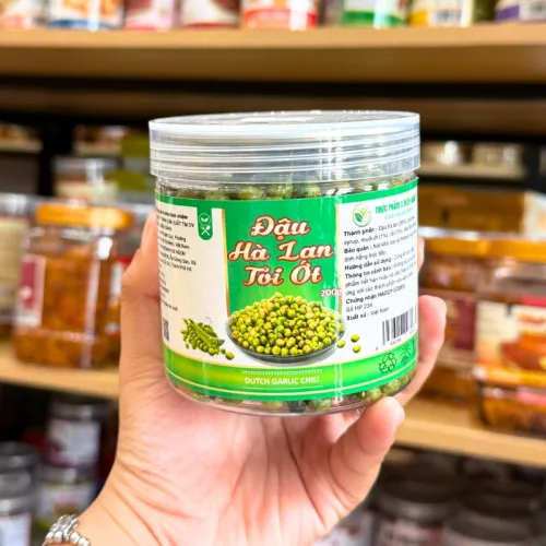 Đậu Hà Lan mini tỏi ớt thơm ngon đóng hộp Pet 200g