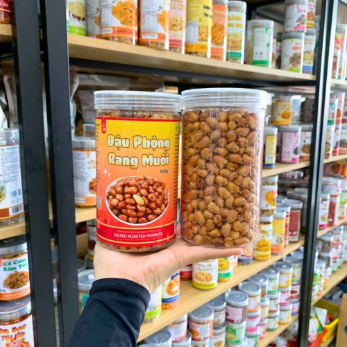 Chuyên sỉ đậu Phộng Rang Muối Thơm Ngon 500g - Hộp Pet