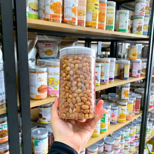 Chuyên sỉ đậu Phộng Rang Muối Thơm Ngon 500g - Hộp Pet