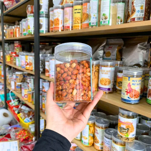 Đậu phộng rang tỏi ớt thơm ngon đóng hộp PET 300g