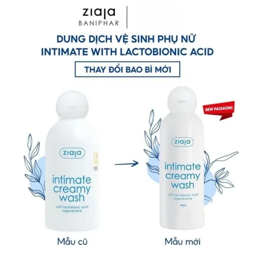 Dung dịch vệ sinh phụ nữ Ziaja Intimate xanh dương đậm 200ml
