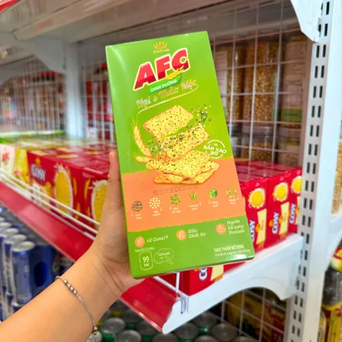 Bánh Kinh Đô AFC hạt thảo mộc vị bắp xào bơ 172g, quy cách 5 gói x 21,8g