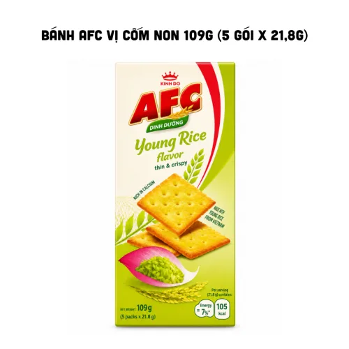 Nơi lấy sỉ bánh Afc Vị Cốm Non - Bánh Kinh Đô Afc Dinh Dưỡng 109g (5 Gói x 21,8g)